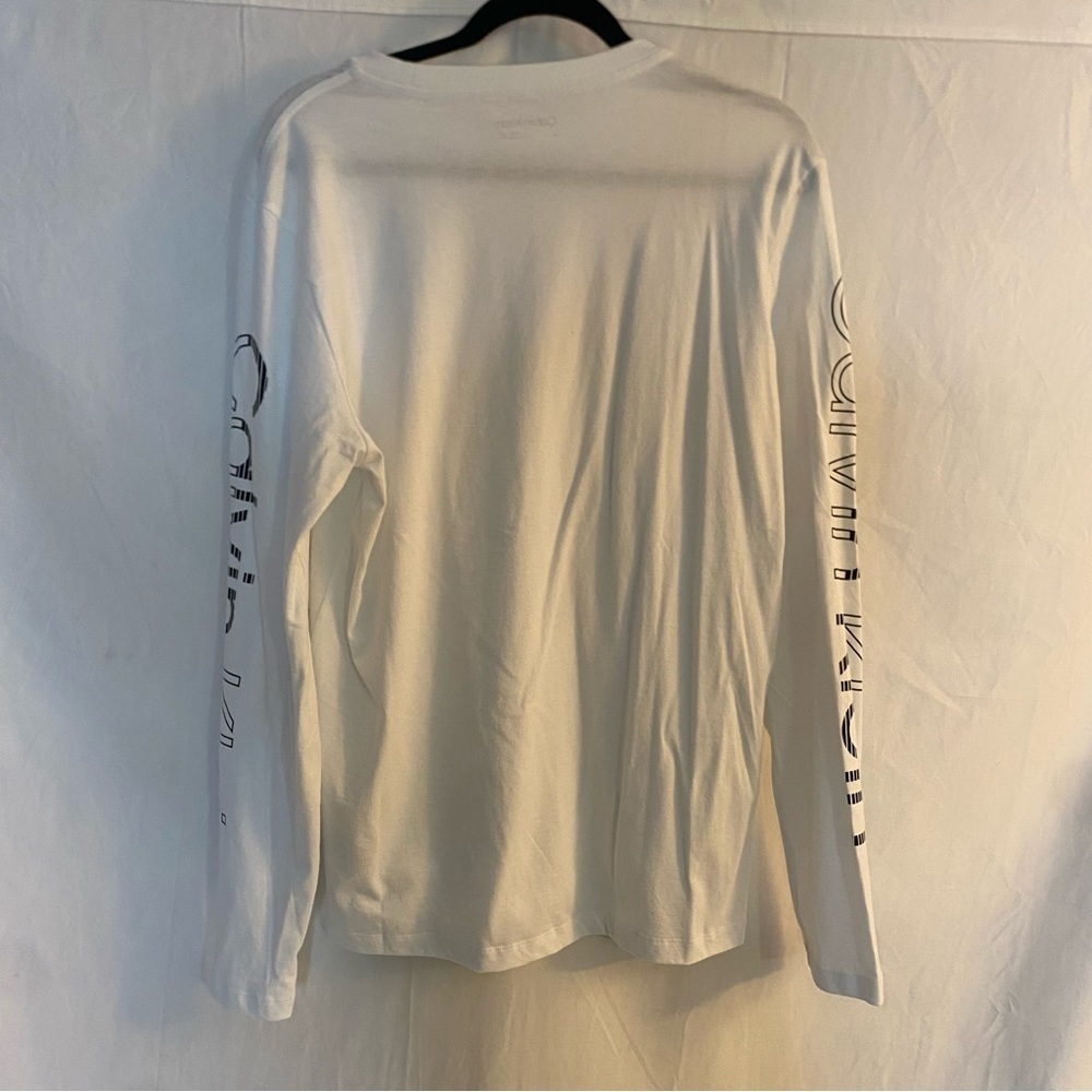 Calvin Klein men white spliced logo tshirt size medium new - Picture 4 of 4